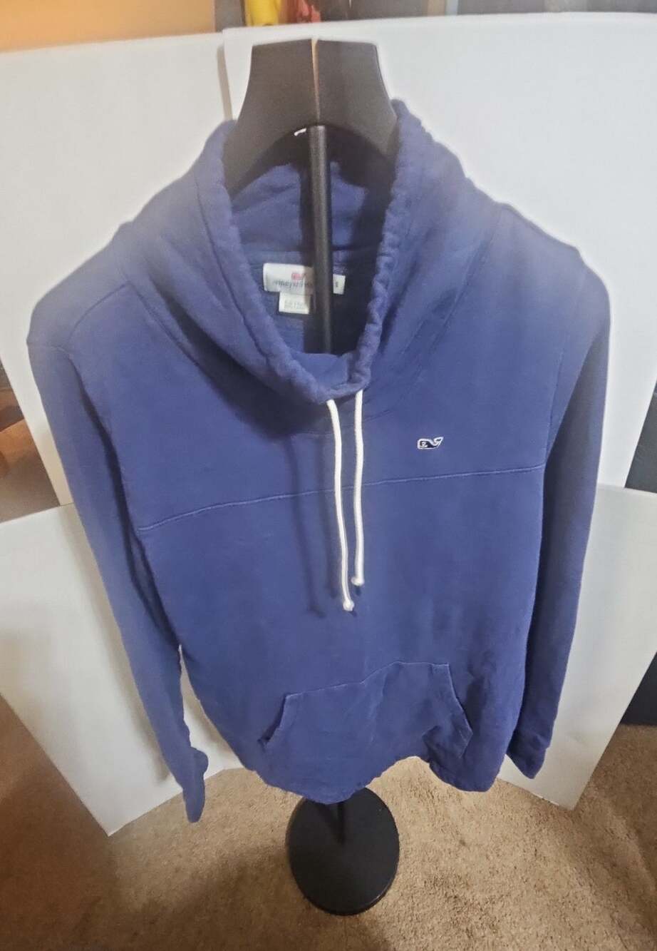 Vineyard Vines Pullover Hoodie Size S Blue Whale Logo Sweatshirt